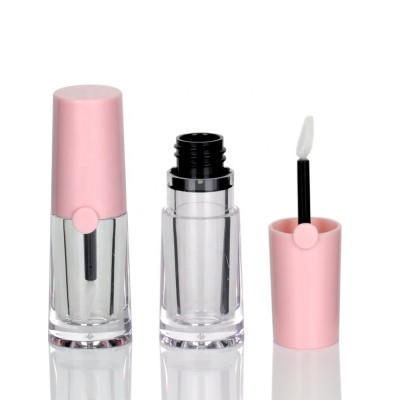 fat round lip gloss tube with heart shape brush liquid lipstick container case